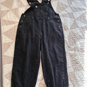 Stylish Black Women's Denim Overalls
